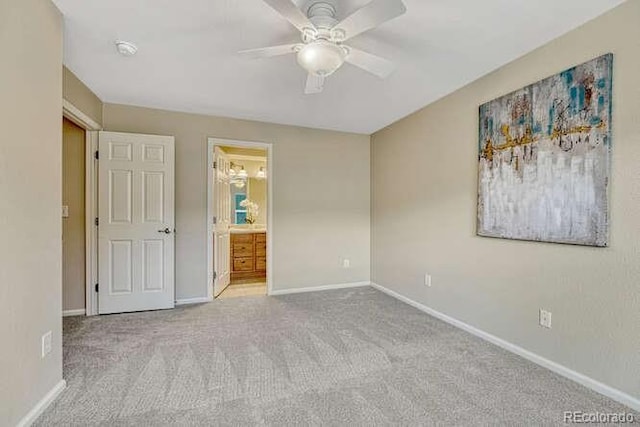 17225 Lark Water Ln Unit C, Parker, CO 80134 - unfurnished bedroom featuring carpet flooring, ensuite bath, and a ceiling fan