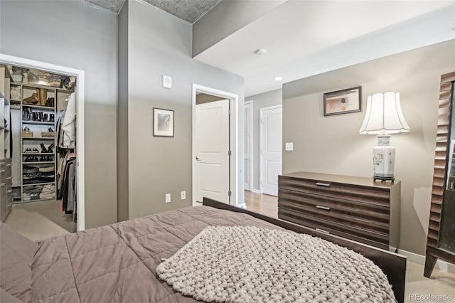 bedroom with a closet