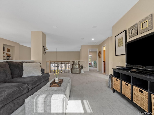 view of carpeted living room