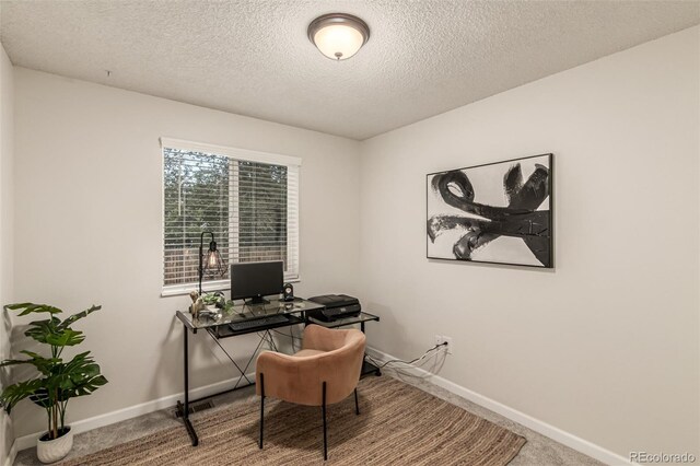4784 S Tabor St, Morrison, CO 80465 - office with carpet floors and a textured ceiling