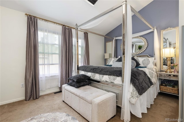 9620 W Chatfield Ave Unit D, Littleton, CO 80128 - bedroom with carpet floors and lofted ceiling