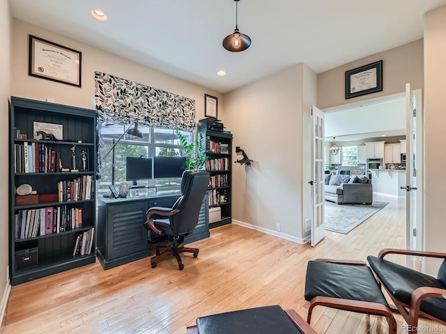2896 Gemini Loop, Broomfield, CO 80023 - office space with wood-type flooring, baseboards, and recessed lighting