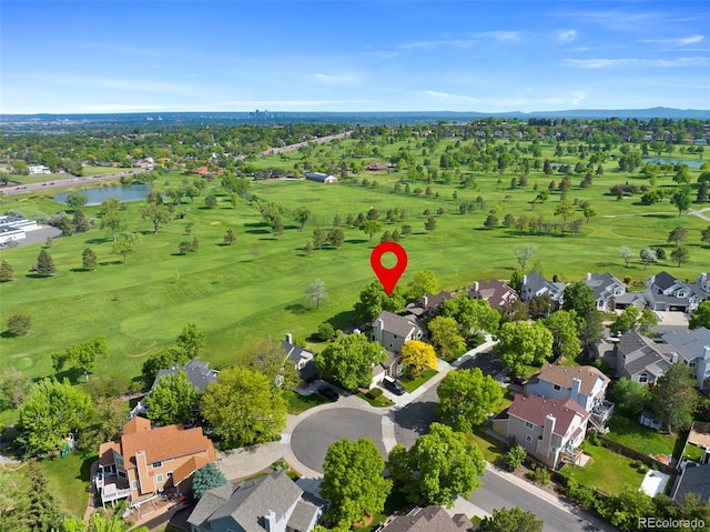 8040 W 78th Cir, Arvada, CO 80005 - aerial perspective of suburban area with a large body of water and a golf club