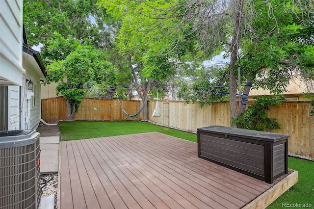 1102 Conifer Ct, Highlands Ranch, CO 80126 - wooden deck with a fenced backyard
