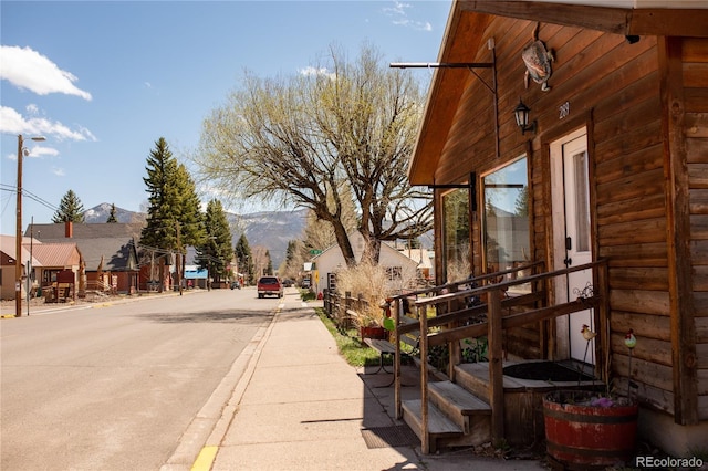 view of road featuring a mountain view