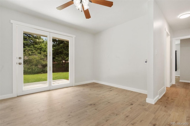 1304 S Lemay Ave, Fort Collins, CO 80524 - unfurnished room with a ceiling fan and light wood-style floors