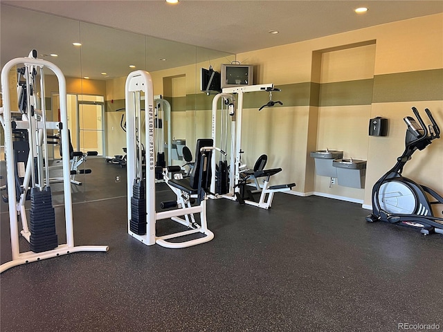 10449 Paris St Unit 207, Commerce City, CO 80640 - workout area with recessed lighting