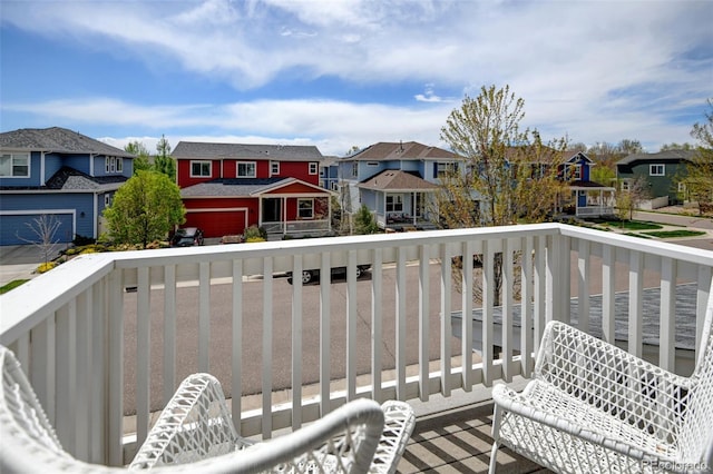 balcony featuring a residential view