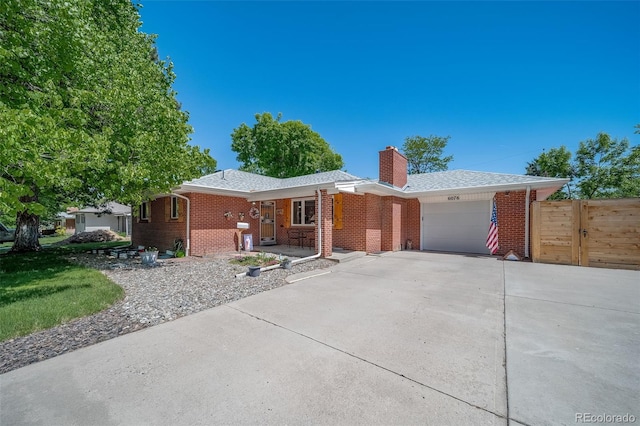 ranch-style house with a garage