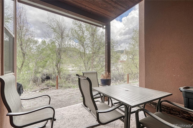 view of patio / terrace featuring outdoor dining space