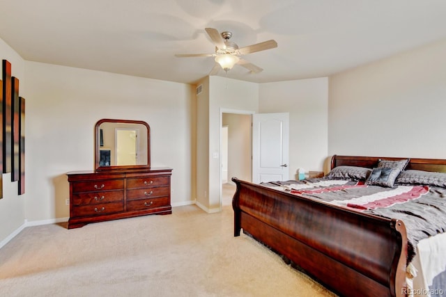 1864 Malibu Ct, Fort Lupton, CO 80621 - bedroom with carpet floors, baseboards, and a ceiling fan