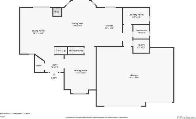 1864 Malibu Ct, Fort Lupton, CO 80621 - home floor plan