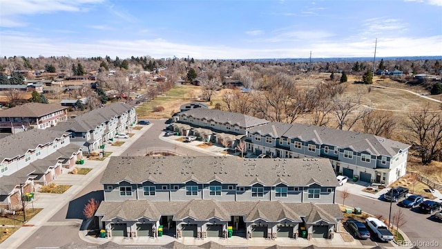 bird's eye view with a residential view