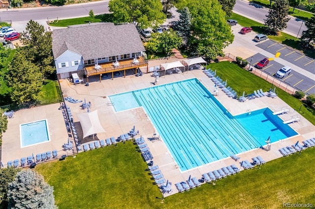 5721 S Jellison St, Littleton, CO 80123 - aerial view of a pool