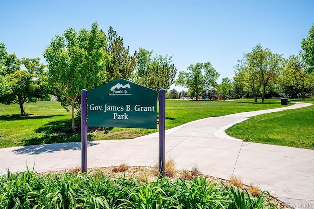 5721 S Jellison St, Littleton, CO 80123 - community sign with a lawn