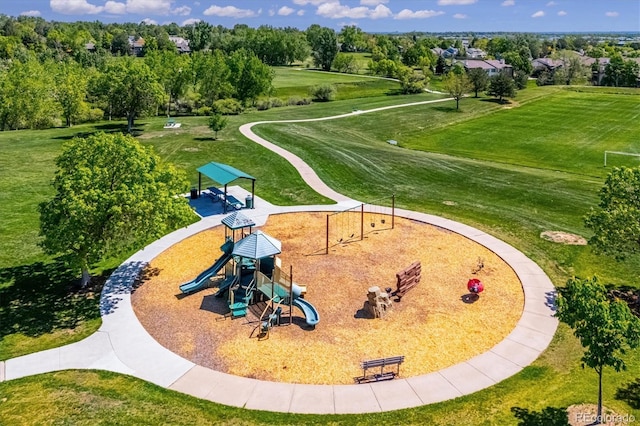 5721 S Jellison St, Littleton, CO 80123 - drone / aerial view of a recreational park and a tree filled landscape