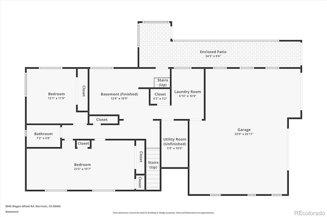 8045 S Wagon Wheel Rd, Morrison, CO 80465 - floor plan / room layout