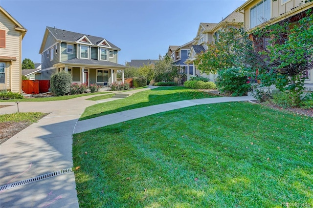 view of yard with a porch