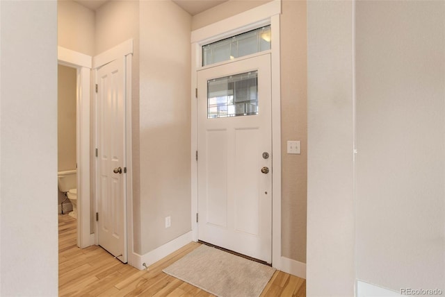 entryway featuring light hardwood / wood-style flooring