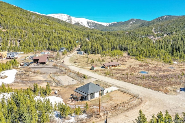 499 Silver Creek Rd, Idaho Springs, CO 80452 - view from above of property featuring a forest and a mountain backdrop
