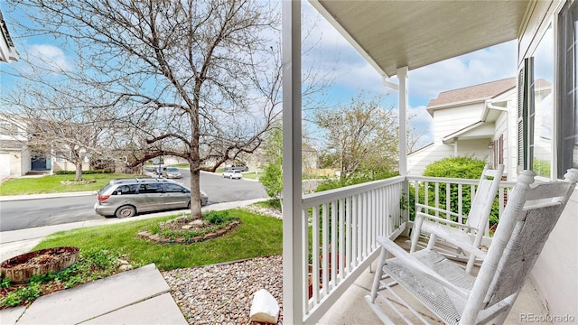 balcony with covered porch