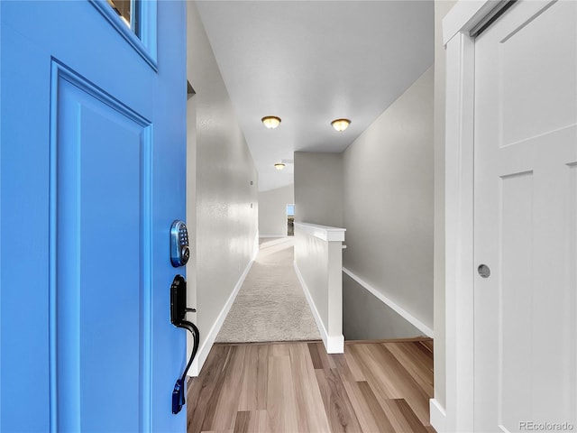 foyer entrance featuring light hardwood / wood-style flooring