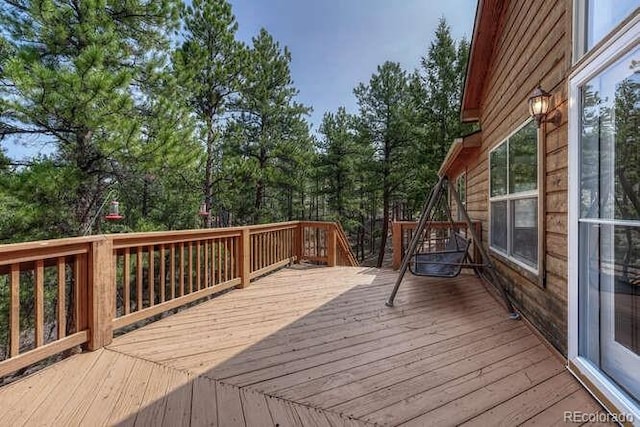 14694 Crooked Trail Rd, Woodland Park, CO 80863 - view of wooden deck