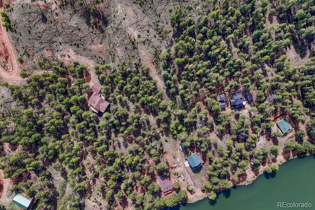 14694 Crooked Trail Rd, Woodland Park, CO 80863 - drone / aerial view of a nearby body of water
