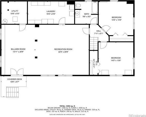 14694 Crooked Trail Rd, Woodland Park, CO 80863 - floor plan / room layout