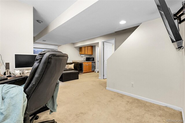 12585 S Beaver Creek Way, Parker, CO 80134 - office area featuring light colored carpet and baseboards