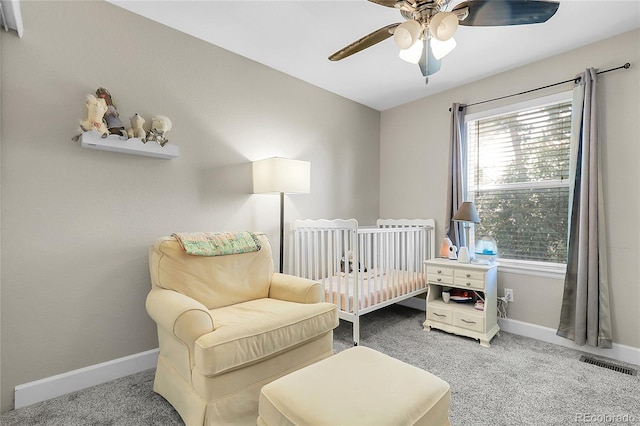 12585 S Beaver Creek Way, Parker, CO 80134 - carpeted bedroom featuring baseboards and ceiling fan