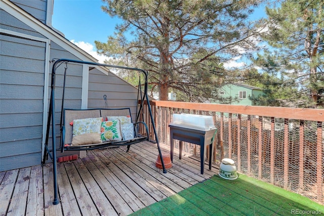 view of wooden deck