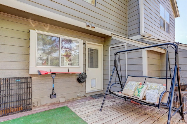 view of wooden deck