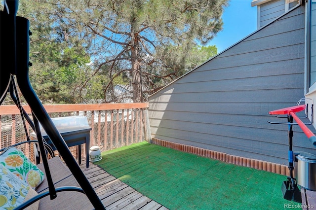 view of wooden deck