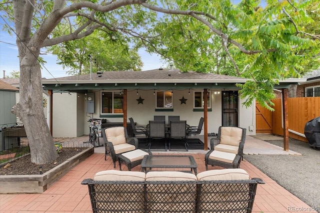 2967 Olive St, Denver, CO 80207 - view of patio featuring outdoor dining space and a grill