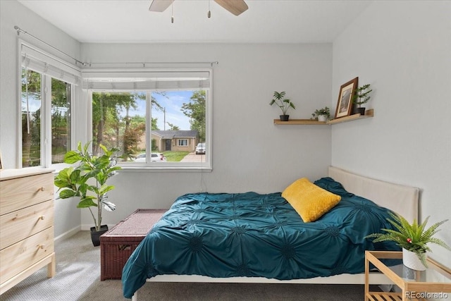 2967 Olive St, Denver, CO 80207 - bedroom featuring carpet flooring, a ceiling fan, and baseboards