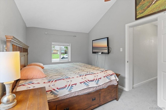 2967 Olive St, Denver, CO 80207 - bedroom with vaulted ceiling, carpet, and baseboards