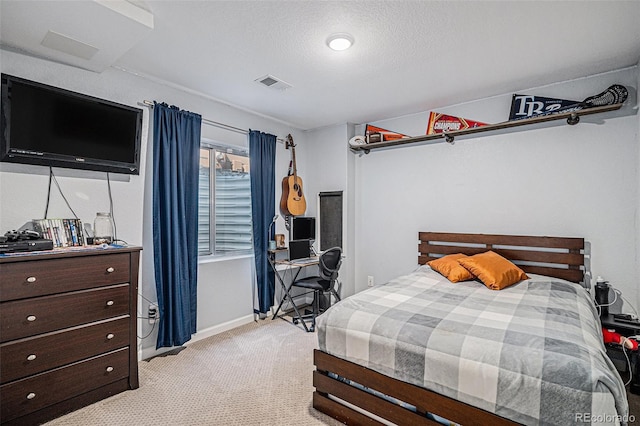 6039 S Ukraine Cir, Aurora, CO 80015 - bedroom featuring light colored carpet, baseboards, and a textured ceiling