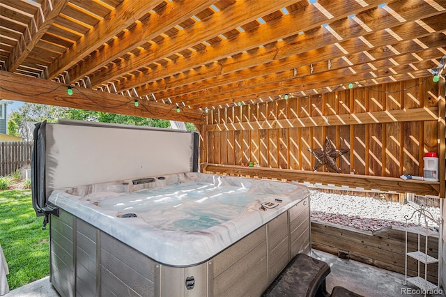 6039 S Ukraine Cir, Aurora, CO 80015 - wooden deck with a hot tub