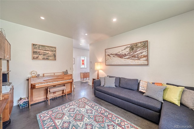 6644 County Road 110, Salida, CO 81201 - living area featuring recessed lighting and concrete floors