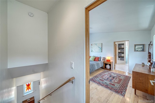 6644 County Road 110, Salida, CO 81201 - hallway featuring an upstairs landing and light wood-style floors