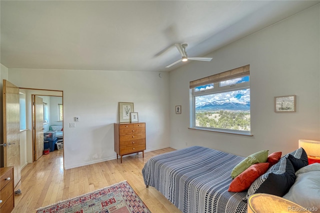 6644 County Road 110, Salida, CO 81201 - bedroom with light wood-style flooring and ceiling fan