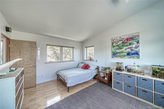 6644 County Road 110, Salida, CO 81201 - bedroom with vaulted ceiling and wood finished floors
