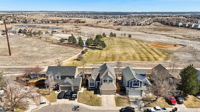 aerial view featuring a residential view