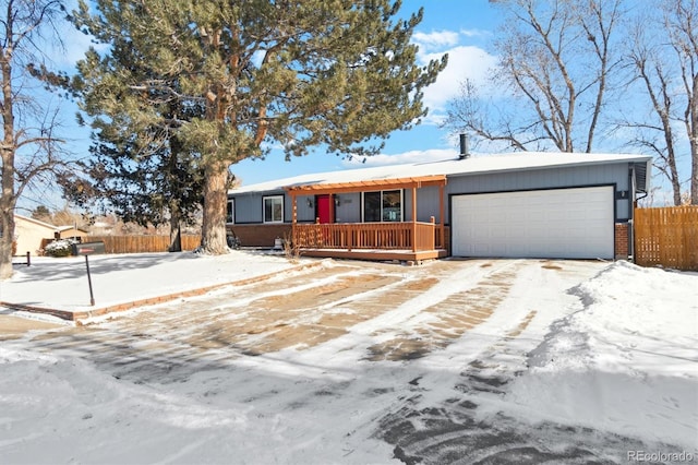 ranch-style house with a garage