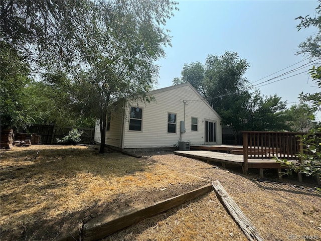 exterior space with a wooden deck