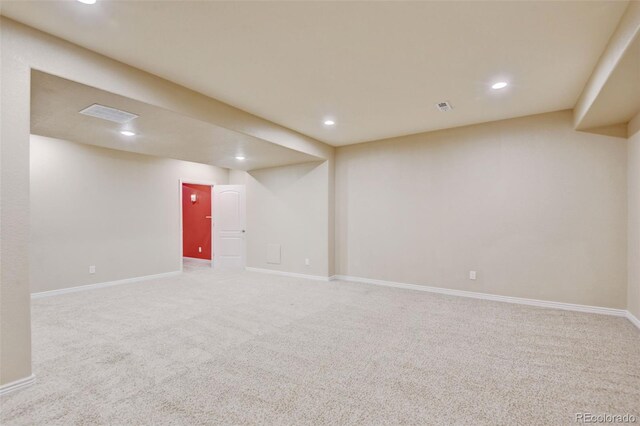 2454 Ambience Ln, Castle Rock, CO 80109 - finished below grade area with carpet, recessed lighting, and baseboards