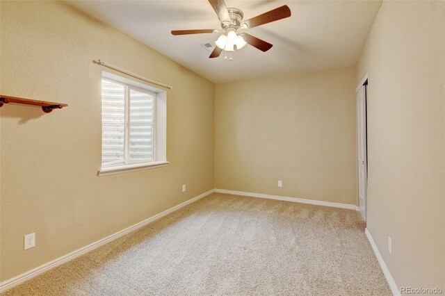 2454 Ambience Ln, Castle Rock, CO 80109 - unfurnished room featuring a ceiling fan, carpet flooring, and baseboards