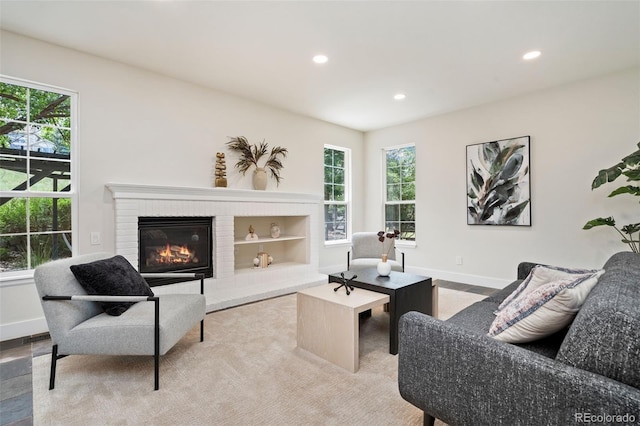 2037 River W Dr, Windsor, CO 80550 - living area featuring recessed lighting and a fireplace
