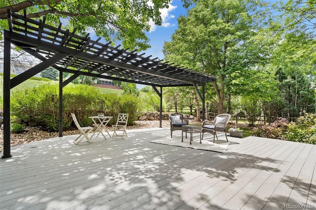 2037 River W Dr, Windsor, CO 80550 - wooden deck featuring a pergola